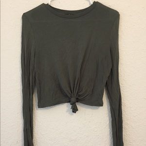 green long sleeve top